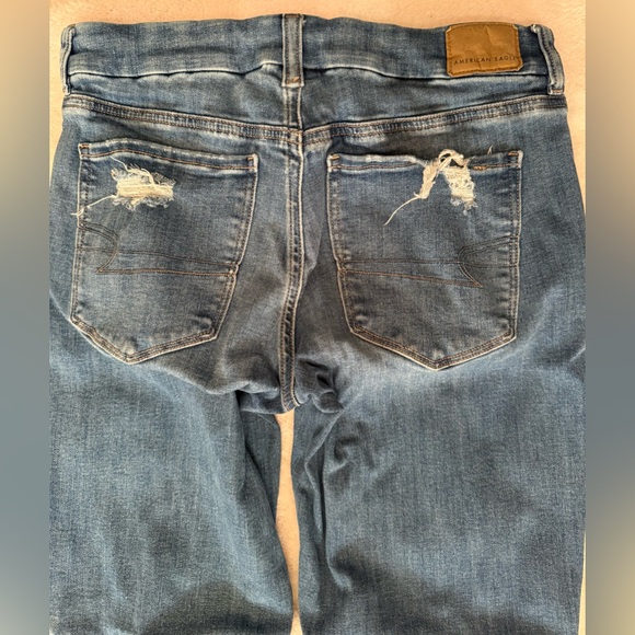 American Eagle Outfitters Ripped Curvy Jegging 6 Regular - Picture 4 of 4